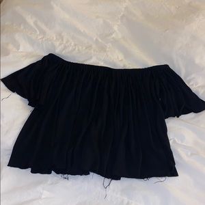 Black off the shoulder top